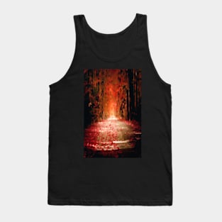 autumn dead fall pathway spiritual pagan gothic Tank Top